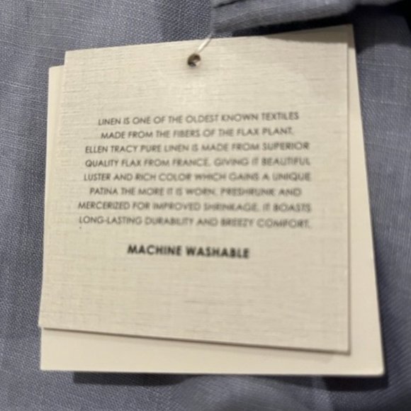 Ellen Tracy pure linen chambray tunic - Picture 4 of 5